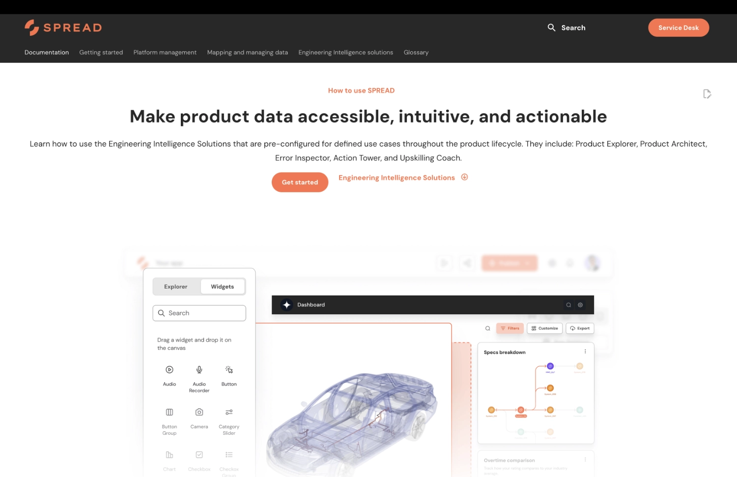 An image of Spread documentation site